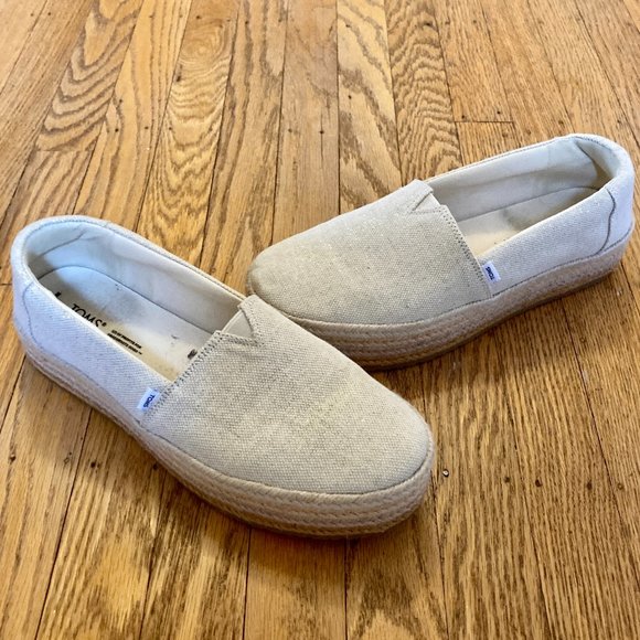 TOMS Women's Champagne Espadrilles – W10 - Picture 1 of 5